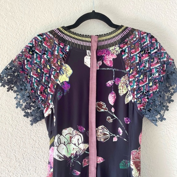 Byron Lars Beauty Mark Floral Midi Dress - Picture 14 of 15